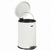 Ведро мусорное с педалью 20 литров "Classic", БЕЛОЕ ГЛЯНЦЕВОЕ, металлическое, со съемным внутренним ведром, LAIMA, 604949
