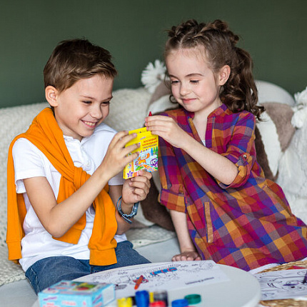 Восковые мелки трехгранные ЮНЛАНДИЯ "ЮНЛАНДИК И МУДРЫЙ ЛИС", НАБОР 12 цветов, 227289