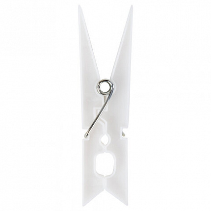 Прищепки бельевые 7,8 см, КОМПЛЕКТ 10 штук, пластик, белые, PRIMILA (ПРИМИЛА) ORIGINAL, 700512