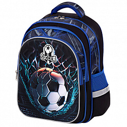 Рюкзак BRAUBERG KIDS FLOSSY, 2 отделения, 3 кармана, "Soccer Club", 3D-панель, 40х28х18 см, 273181