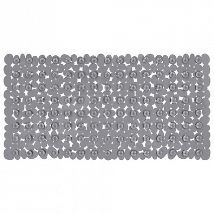 Коврик для ванны противоскользящий 70х36 см, "Галька", темно-серый, ПВХ, присоски, PRIMILA (ПРИМИЛА),700379