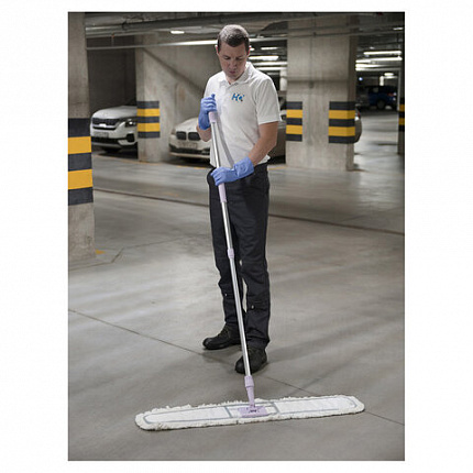 Перчатки латексные КЩС, сверхпрочные, плотные, хлопковое напыление, размер 7, S (малый), синие, HQ Profiline, 74733