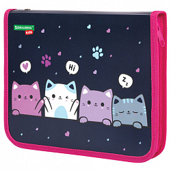 Папка для тетрадей BRAUBERG KIDS А5, 1 отделение, пластик, молния вокруг, "Anti-gravity", 273323