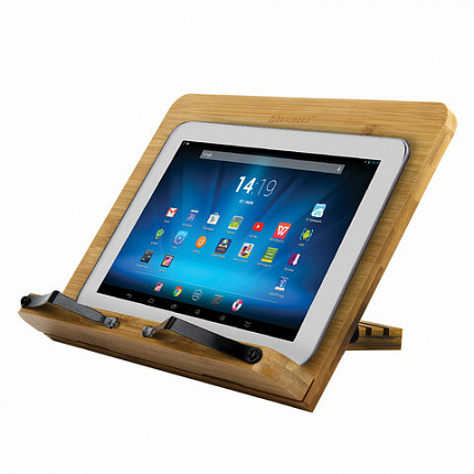 Подставка для книг и планшетов бамбуковая BRAUBERG, 28х20 см, регулируемый угол, 237895