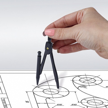 Готовальня STAFF "College" 9 предметов: циркуль 120 мм, чертежные принадлежности, механический карандаш, пластиковый пенал, 210863