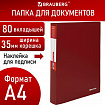 Папка 80 вкладышей BRAUBERG "Office", красная, 0,8 мм, 271332