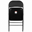 Стул складной BRABIX "Golf Plus CF-003 Комфорт", черный каркас, кожзам черный, 531566