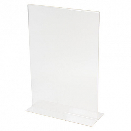 Подставка настольная для рекламных материалов ВЕРТИКАЛЬНАЯ (210х297 мм), А4, двусторонняя, BRAUBERG, 290423