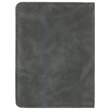 Обложка для паспорта и документов с защитой от считывания, 9 карманов, резинка, экокожа, графитовая, BRAUBERG, 238753