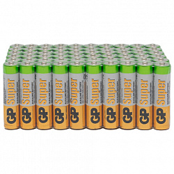 Батарейки КОМПЛЕКТ 60 шт., GP Super G-Tech, AAA (LR03, 24А), алкалиновые, мизинчиковые, 24A-2CRVS60