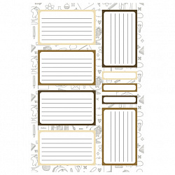 Наклейки бумажные для маркировки, ДЛЯ ТЕТРАДЕЙ, УЧЕБНИКОВ, НАБОР 4 листа А5, 35 шт., HATBER, 094083