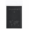 Обложка для паспорта "Passport map", экокожа soft-touch, черная, STAFF, 238760