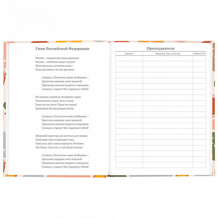 Дневник 5-11 класс 48 л., твердый, BRAUBERG, глянцевая ламинация, с подсказом, "Decor", 106403