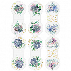 Закладки для книг МАГНИТНЫЕ, "FLOWERS", набор 6 шт., 32х28 мм, BRAUBERG, 113168