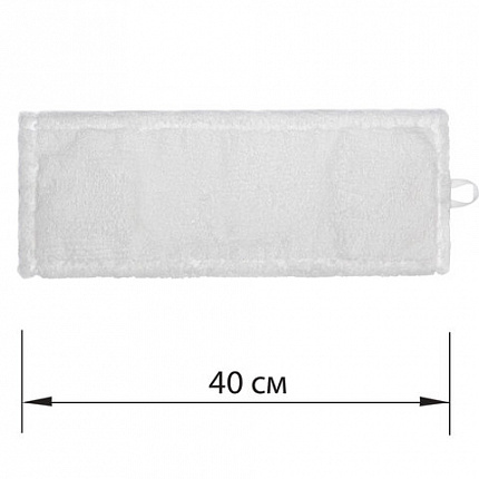 Насадка МОП плоская для швабры/держателя 40 см, уши/карманы (ТИП У/К), микрофибра, LAIMA EXPERT, 605311