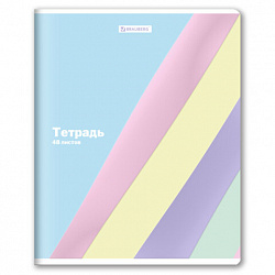 Тетрадь А5 48 л. BRAUBERG скоба, клетка, выборочный лак, кросс-серия PASTEL, 405189