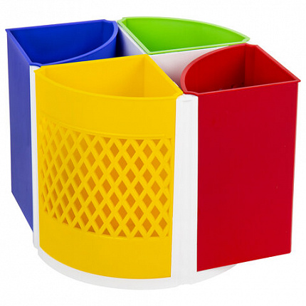 Подставка-органайзер STAFF Octet, 4-8 отделений (трансформер), вращающаяся, разноцветная, 238322