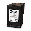 Картридж струйный HP (С2P10AE) Ink Advantage 5575/5645/OfficeJet 202, №651, черный, оригинальный, ресурс 600 стр., C2P10AE