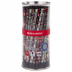 Карандаш чернографитный BRAUBERG "CALAVERAS", 1 шт., HB, корпус ассорти, 181758