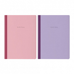 Тетрадь А4 96 л. BRAUBERG, на сшивке с корешком, клетка, обложка картон, "Minimal Pastel", 405282