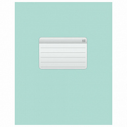 Тетрадь А5, 48 л., HATBER-ECO скоба, офсет №2 ЭКОНОМ, клетка, обложка мелованная бумага, "Зеленая", 075743, 48Т5D1_27731