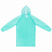 Дождевик-плащ на кнопках полиэтиленовый, универсальный размер 120х80 см, зеленый, SHAMAANI (ШАМААНИ), 610930