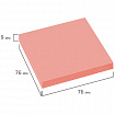 Блок самоклеящийся (стикеры), BRAUBERG, НЕОНОВЫЙ, 76х76 мм, 90 листов, розовый, 122704