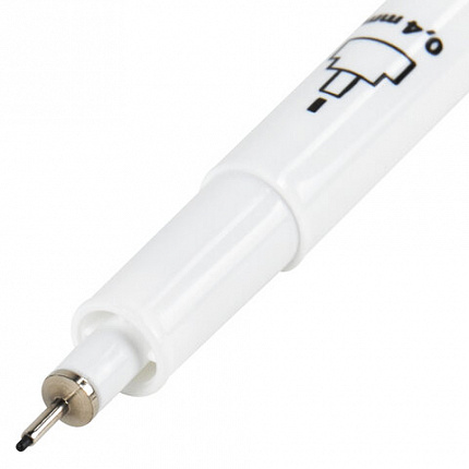 Капиллярные ручки линеры для рисования 3 шт., черные, 0,3/0,4/0,8 мм, BRAUBERG ART DEBUT, 143939.