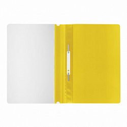 Скоросшиватель пластиковый STAFF, А4, 100/120 мкм, желтый, 225731