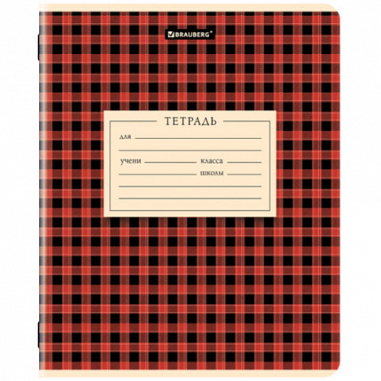 Тетрадь 12 л. BRAUBERG линия, обложка картон, CLASSIC TEXTURE, 107284
