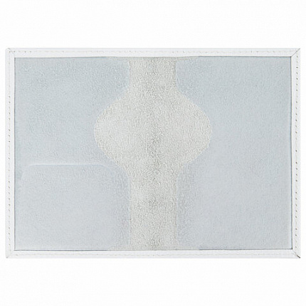 Обложка для паспорта натуральная кожа флоттер, принт "Сердечки", цвет белый, BRAUBERG, 238866