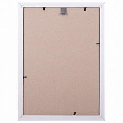 Рамка 21х30 см небьющаяся, пластик, багет 20 мм, BRAUBERG "HIT3", белая с двойной позолотой, 390983