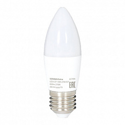 Лампа светодиодная SONNEN EXTRA, 10 (85) Вт, Е27, свеча, теплый белый, 30000 ч, LED C37-10W-2700-Е27, 457906