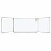 Доска магнитно-маркерная 3-х элементная 100х150/300 см, 5 рабочих поверхностей, белая, STAFF, 238010