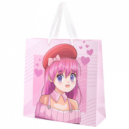 Пакет подарочный (1 штука) 30х10х30 см, "Anime", ассорти, ламинированный, ЗОЛОТАЯ СКАЗКА, 700833