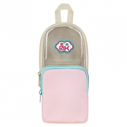 Пенал мягкий BRAUBERG KIDS, 1 отделение, с кармашком, полиэстер/ПВХ, "Backpack", 22х10х7 см, 274590