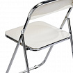 Стул складной глянцевый белый BRABIX "Style CF-015", хромированный каркас, пластик, 533249