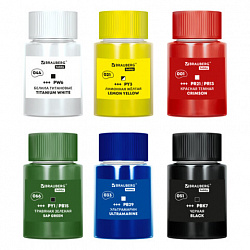 Краски акриловые художественные 6 цветов в банках по 22 мл, BRAUBERG HOBBY, 192409