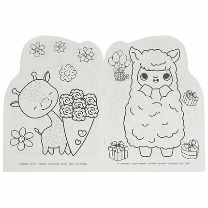 Книжка-раскраска с вырубкой в виде персонажа, "ЛИЦЕНЗИОННЫЕ СЮЖЕТЫ", ассорти, 210х285 мм, 16 страниц, УМКА