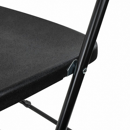 Стул складной BRABIX "Golf CF-002", черный каркас, пластик черный, 531563