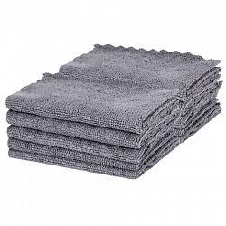 Салфетки из МИКРОФИБРЫ 30х30 см, GRAY, big pack, КОМПЛЕКТ 10 штук, 180 г/м2, LAIMA HOME, 700609