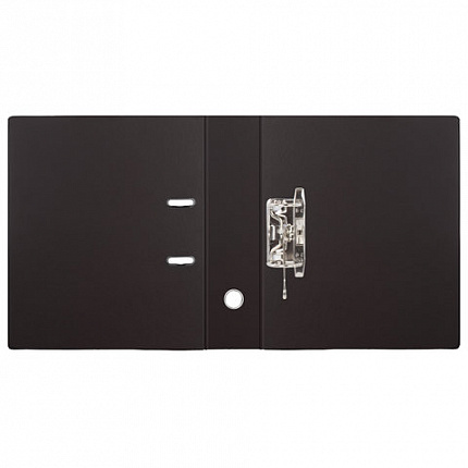 Папка-регистратор BRAUBERG с двухсторонним покрытием из ПВХ, 70 мм, черная, 222649