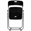 Стулья складные BRABIX "Golf Lite CF-017", КОМПЛЕКТ 4 шт., серебристый каркас, пластик, чёрный, 533034