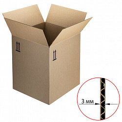 Гофрокороб, длина 370 мм х ширина 300 мм х высота 360 мм, марка Т22, профиль В, FEFCO 0202 / ГОСТ, исполнение Б, 503212