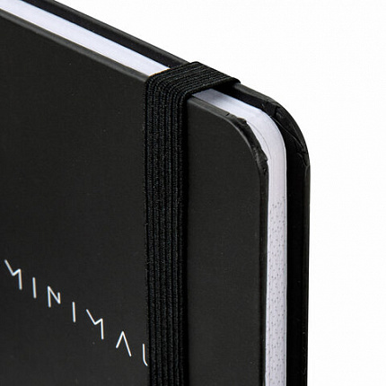 Блокнот с резинкой в клетку 96 л., МАЛЫЙ ФОРМАТ А6, 109х148 мм, твердая обложка, BRAUBERG, "Minimal", 116333