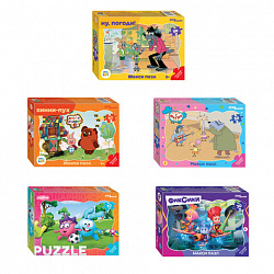 Пазл картонный 30 элементов, "МАКСИ-ПАЗЛЫ", АССОРТИ, поле 27х18 см