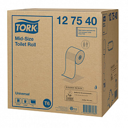 Бумага туалетная 135 м, Tellus/TORK (Система Т6) UNIVERSAL, КОМПЛЕКТ 27 рулонов, белая, 127540/127541