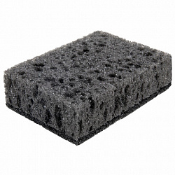 Губки для посуды 9,8х6,6х3 см, КОМПЛЕКТ 10 шт., SQUARE BLACK, КРУПНОПОРИСТЫЙ поролон с абразивным слоем, LAIMA, 608648