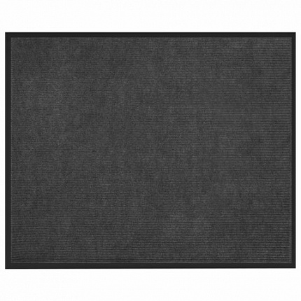 Коврик придверный 120х150 см, СЕРЫЙ, влаго-грязезащитный, 430 г/м2, ребристый, ЛЮБАША СТАНДАРТ, 701041