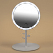 Зеркало настольное с LED-подсветкой для макияжа, диаметр 17 см, 3 режима свечения, аккумулятор 1200 mAh, цвет белый, WBZ (ВБЗ), 609330